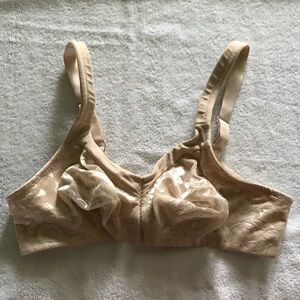 Women’s 40B WACOAL Awareness Comfort Seamless No Wire Full Figure Lace Bra Sand